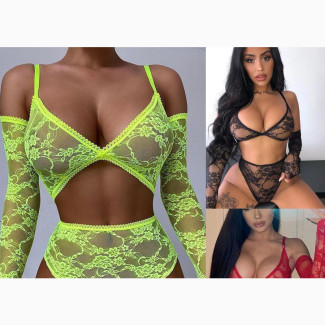 Cosplay Sexy Erotic Lingerie Bra Set Thong Lace See Through