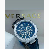 Quality Versace Genuine Leather Men Chronograph Wristwatch