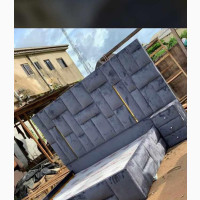 6by6 Padded Bedframe With 1bedside - Home Interiors