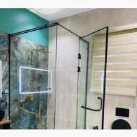 Shower Cubicle Installed With Black Profiles