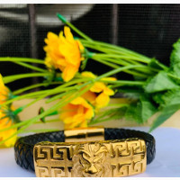 Non Tarnish Gold Plated Leather Bracelet