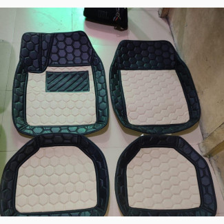 Universal Cream/Black Car Footmat