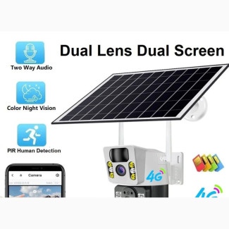 4MP Dual Lens Solar Camera 4G Sim Card