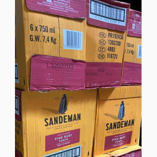 Sandeman Fine Ruby Porto Red Wine X 6 Bottles