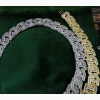 925 Moissanite Ice Cuban Chain, Pendant, Handchain Available