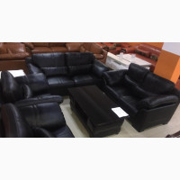 Standard Quality Leather Sofa - Black and Coffee