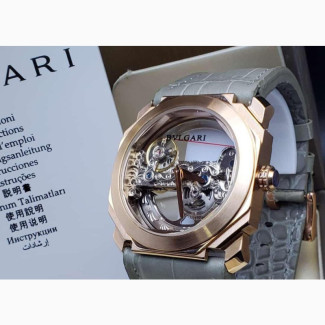 Original BVLGARI Mechanical Leather Strap Available in Store