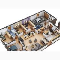 Modern 3D Architectural Drawing