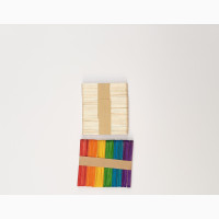 Plain Popsicle Sticks and Colourful Popsicle
