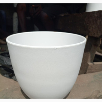 White Imported Round Portable Flower Vase