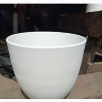 White Imported Round Portable Flower Vase