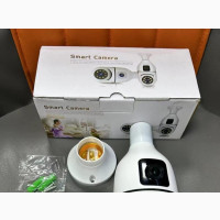 Dual Lens Wifi Bulb CCTV Camera 2mp
