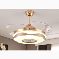 Crystal Chandelier Ceiling Fan Lights With Remote Snd MP3
