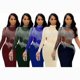 Gorgeous Rhinestone Maxi Dresses - Brand New