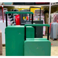 Set of 2 Rubber Travel Luggage. 4 Tyres. Wide Trolleys. Lock