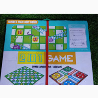 Brand New 2 in 1 Giant Wooden Snakes and Ladders/Ludo Game