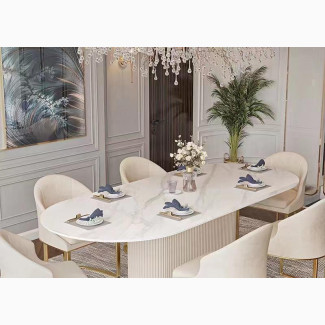 Luxury Contemporary Marble Dinning Set