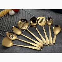 8 Piece Gold Cooking Spoon