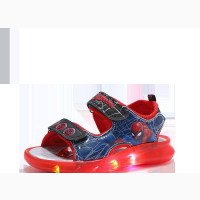 LED Light Spider Man Sandal, Color:Red Blue Size(21 22)