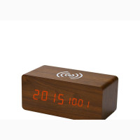 Wooden Clock Wireless Charging Device