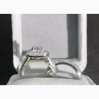18karat White Gold Plated Luxury Female Wedding Rings