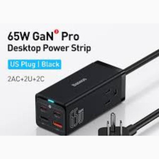 Baseus Gan3 Pro Desktop Powerstrip 2AC+2U+2C 65W US Black