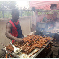 Barbecue Chicken and Grilled Fish With Asun