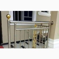 Stainless Handrail with Gold Design - High Quality