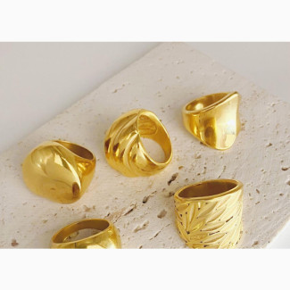 Fashion Jewelry Gold Plated Ladies Fashion Ring - Adjustable and Stylish