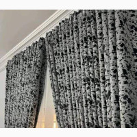 Blackout Curtains - VIP Brand, Black and Ash Design