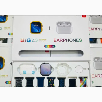 All 10in1 Set 7 Strap, Airpod Ultra 8 Big Infinite Display
