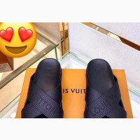 Original LOUIS VUITTON Leather Slippers Available in Store