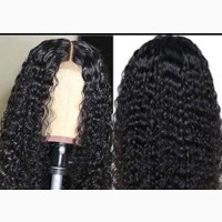 Curly Closure Black Cute Wig