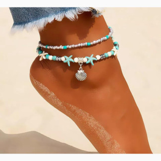 Vintage Shell Bead Anklet Leg Chain - Stylish Women#039;s Accessory