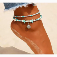 Vintage Shell Bead Anklet Leg Chain - Stylish Women#039;s Accessory