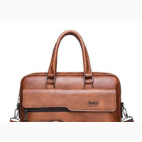 Jeep Buluo Luxury Genuine Forever Leather Men’S Shoulder