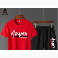 Men#039;s 2in1 Short Sleeve T-Shirt Set - Red