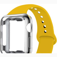 Apple Watch Band With Case (Soft Silicone Sport Wristband)