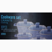 10pcs JIO Cookware Set Granite Coating J1910