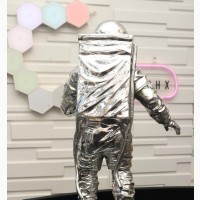 Silver Gold Spaceman Astronaut Sculpture