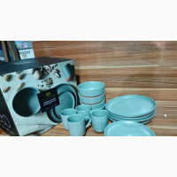 Barbary Oak Avena 16-Piece Stoneware Tableware Set
