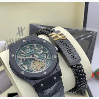 Stylish Hublot Watch and Bracelet Set