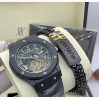 Stylish Hublot Watch and Bracelet Set