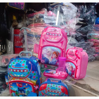 Set of 4 Character Kids Children#039;s Trolley School Bag