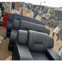 7 Seaters Black Modern Sofa