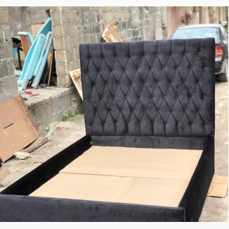 4.5 by 6 Solid Suede Bedframe