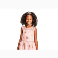 Girls Glitter Star Pink Dress - Brand New