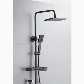 Luxury High Heavy Gadge Shower Mixer - Black Color