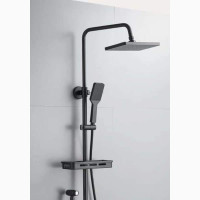 Luxury High Heavy Gadge Shower Mixer - Black Color