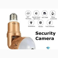 Wireless 360 Curve Bulb Camera - Gold